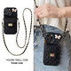 
Star Shimei suitable for iPhone16ProMax mobile phone case Apple 15plus card bag iphone14pro strap 13 crossbody lanyard 12 full package anti-fall 11 fashion cute protective cover iPhone14ProMax [Black] small fragrance style card bag/slant rope