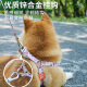 hoopet dog harness leash medium large dog chain dog walking vest style dog rope golden retriever Labrador green harness M: neck circumference 44-54cm, chest circumference 46-63cm