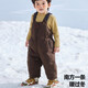Warm winter outdoor three-proof suspender style down pants for boys and girls 2024 winter baby warm overalls light purple - pre-sale 8 days 90 cm