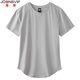 JOONSVIP short-sleeved T-shirt men's solid color cotton round neck slim tight bottoming shirt men's summer elastic sports half-sleeved T-shirt top white XL (130-145Jin Jin is equal to 0.5kg about slim fit)