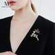 Mck shining colorful zirconium deer brooch high-end women's suit coat corsage pin accessories Chinese Valentine's Day gift