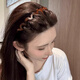 Idel headband for women, high-end hairpin for going out, high-end 2025 wavy hairband for broken hair, special for face wash F2921 amber high elastic toothed wavy hairband