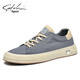 Sachi men's shoes autumn and winter new sneakers men's business casual shoes retro trendy fashion canvas shoes for men gray 41 (255mm) leather shoe size
