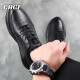 Zapatos de altura de altura de CHGF para hombres en primavera y verano zapatos de altura invisibles para hombres que mejoran los zapatos de cuero casuales para hombres para zapatos deportivos transpirables para hombres para hombres negros [superficie de cuero]-altura de aumento de 8 cm 40 (tamaño de zapato de cuero)