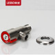 Liansu 304 stainless steel angle valve water pipe accessories straight-through valve hot and cold water universal triangle valve thickened explosion-proof switch water stop valve plastic quick-opening triangle valve red label triangle valve WP01605 (stainless steel 4 points)