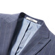 Qipai Striped Suit Men's Business Casual Fashion Slim Suit Vest Three-piece Set Shopping Mall Same Style Light Gray B48
