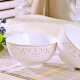 Haoya Jingdezhen ceramic tableware dishes, plates, spoons set home gift microwave oven suitable for 20 heads Sun Island