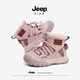 JEEP Jeep girls snow boots non-slip winter 2025 new high-top children's cotton shoes purple orchid/light pink 29