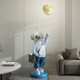 Jizhao astronaut ornaments, living room floor-standing ornaments, large astronaut TV cabinet decorations, gifts, housewarming gifts, blue package astronaut base + starry sky projection lamp + speaker No Specifications