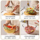 CCKO glass bowl home baking glass basin and noodle cake egg salad instant noodle bowl large transparent soup bowl fruit bowl 800ml salad bowl