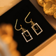 Idel full diamond square earrings, temperament, tassels, super fairy internet celebrity earrings, fashionable earrings for women, gift for girlfriend, square rhinestone earrings E2422