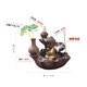Yuxuan Zisha Tea Pet Backflow Incense Burner Zen Lotus Sandalwood Incense Burner Incense Home Indoor Agarwood Antique Thread Incense Burner Incense Road Creative Ornaments Zen Lotus--Little Tathagata Gold