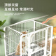 Dog cage small dog indoor stainless steel cage with toilet Shiba Inu Corgi pet cage dog fence thick and reinforced 78#785067cm simple white