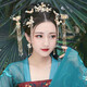 Hanfu hair crown for women, ancient style phoenix crown headdress, full set of ancient costumes, fairy style tassels, rocking wig hairpin, nine-piece set