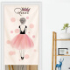 Diyin DIYin Nordic door curtain fabric windproof curtain partition curtain home bedroom Japanese kitchen bathroom half curtain no punching cute princess 85*120