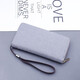 Changyin Canvas Cuthing Men's Long Zipper Gellet peut contenir le sac à main de téléphone mobile Summer Casual 2023 New Oxford Tissu 819 Canvas Handbag 12 Slots noir