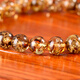Wanjun natural amber, red flower, gold and amber Buddha beads bracelet, high purity water beads diameter 8.5mm, factory direct supply with certificate