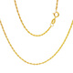 Issa Vera 18k gold necklace for women twist gold hemp rope chain K gold real gold for women authentic Au750 twisted rope chain versatile clavicle chain 18k gold twist necklace about 0.6-0.7 grams 45cm
