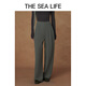La vida marina ou hai yisheng pantalones casuales para mujeres 24 otoño e invierno simples discretos introvertidos de la cintura anchas anchas pantalones casuales 12178 shanlan l