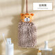Jie Liya (grace) hanging chenille hand towel kitchen thickened water-absorbent quick-drying towel bathroom cartoon cute rag Bit Bear (1 pack)