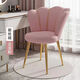 Baiyuda Light Luxury Internet Celebrity Makeup Chair Home Bedroom Dormitory Computer Desk Back Chair Manicure Dressing Table Stool Velvet Lazy Chair Pink