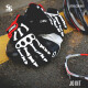 Spakct COOL04B Knuckle 2nd Generation Cycling Gloves Skull Long Finger Cycling Gloves White XL