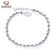Aido Diamond Platinum Bracelet for Women Platinum pt950 Shiny Laser Beads Transfer Beads Hand Jewelry Gift for Wife There are 2 options: Laser Beads and Smooth Beads