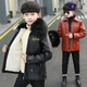 Disney (Disney) brand children's clothing boys' fleece jacket autumn and winter children's leather jacket thickened warm winter jacket boy medium and large black 140cm