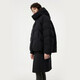 Tambor down jacket women's short detachable hood fashion large silhouette autumn and winter coat thick 530368D black 165