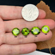 Fat Donglai's same type of natural peridot round necklace, earrings and ring surface supports inlay 18#