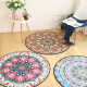 Liangmajia (LHorse) American style carpet round pastoral bedroom bedside Nordic living room coffee table mat home rocking chair high-end floor mat MZFYDT-01 diameter 100cm (crystal velvet)