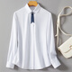 Catman long-sleeved shirt women's white professional 2025 autumn commuting formal professional work clothes white shirt white 39