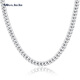 Miss JuJu PT950 platinum men's necklace, platinum tank chain, thick horse whip Cuban necklace, weight 25-27g, length 55-57cm, thickness about 4.5mm