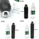 High pressure gas cylinder 30mpa aluminum bottle diving soda water CO2 one-piece explosion-proof cylinder small gas cylinder black 0.35