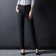 DGPZ formelle Hosen für Frauengeschäft Casual Straight Through Anzughose professionelle Pendelhose W724 Schwarz S