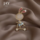 Jay Rabbit Brooch Women's High-end Corsage Suit Accessories Birthday Gift for Elder Mothers and Mother-in-law