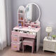Naiyu internet celebrity dressing table bedroom mini small apartment princess modern simple dressing table economical multi-functional dressing table 60 cm white love mirror + free stool