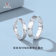 Aido diamond platinum ring for couples, fashionable pt950 platinum honeycomb pair ring for men and women, live ring, female model, weight 3.5-3.7g + free engraving