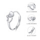 Mengjinyuan Platinum Ring Heart to Heart Love Engraved Blank Gold PT950 Brushed Living Ring as a birthday gift for your girlfriend, about 2.6g