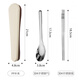 Shihua 304 stainless steel chopsticks, spoons and tableware portable set student portable chopsticks and spoons storage box three-piece set