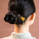 Kamalun (KAMALUN) Hotan jade hairpin for women 2025 new style updo hairpin ancient style walking hairpin new Chinese style horse face skirt Hanfu hair accessories gold + brand gift box without engraving