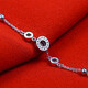 Yuan Shengfu's new PT950 boutique fashion ring platinum bracelet, personalized platinum hand jewelry for women, 3.94g, 16-18cm adjustable