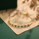 COASZE 18k gold emerald and diamond bracelet set with colorful gems and diamond jewelry for women to give to their besties emerald bracelet