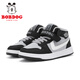 BOBDOG children's shoes warm high-top sneakers winter boys' velvet children's sports shoes 106525103 black/sky gray 37