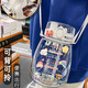 Water Cup 2025 Big Belly Cup Internet Celebrity Straw Cup Girls High-Looking Summer Kettle Cute Cup White 1300ml