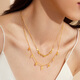 Liufu -Schmuckfußgold -Inspirationserie Happy Miaoqu Gold Halskette Set Kettengeschenk GJG0031DS 3,57 Gramm (einschließlich Arbeitskosten 695 Yuan)