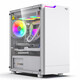 Patriot JV13 MATX side-transparent acrylic 240 water-cooled desktop host desktop computer case white + RGB colorful fan*3