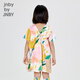 jnby by JNBY江南布衣童装全棉印花府绸中长款短袖连衣裙女童儿童1O7G12460 690/杂粉 图案随机 110 cm