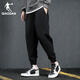 Jordan sweatpants men's pants 2025 winter black men's pants knitted trousers loose large size casual cuffed men's sweatpants black-regular recommended M /170