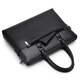 MOEPEQDAISHU men's handbag business genuine leather briefcase large capacity first layer cowhide casual fashion horizontal computer bag shoulder bag black (first layer cowhide) large bag 14 inches